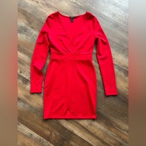 Red cotton dress size medium